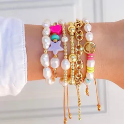 KKBEAD Boho Summer Beach Bracelet Set for Women New in Y2k Accessories Designer Jewelry Natural Pearl Pulseras Mujer