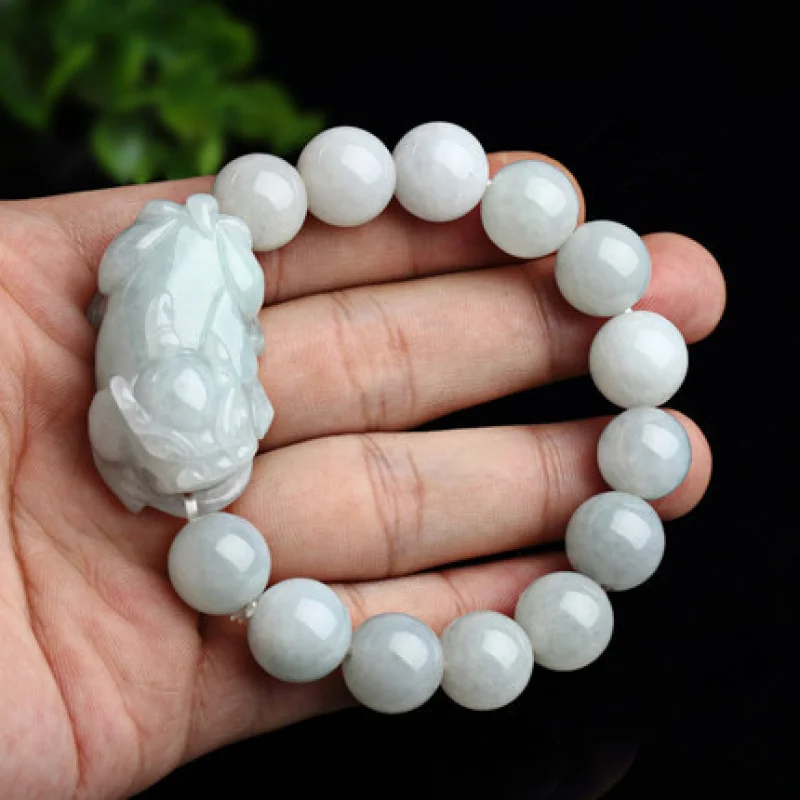 Genuine Myanmar Grade A Jadeite Certified Jade Bracelet Men Women Fine Jewelry Natural Burma Jade Pixiu Feng Shui Bracelets