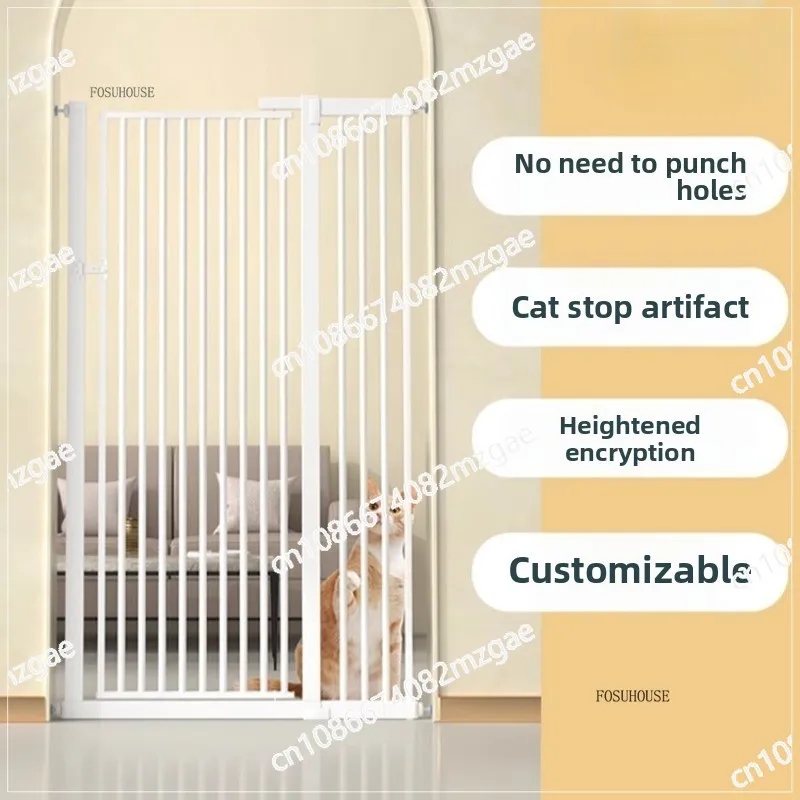 Simple wrought iron two-way fence, pet blocking door, cat fence isolation door, dog safety fence baffle anti-jump