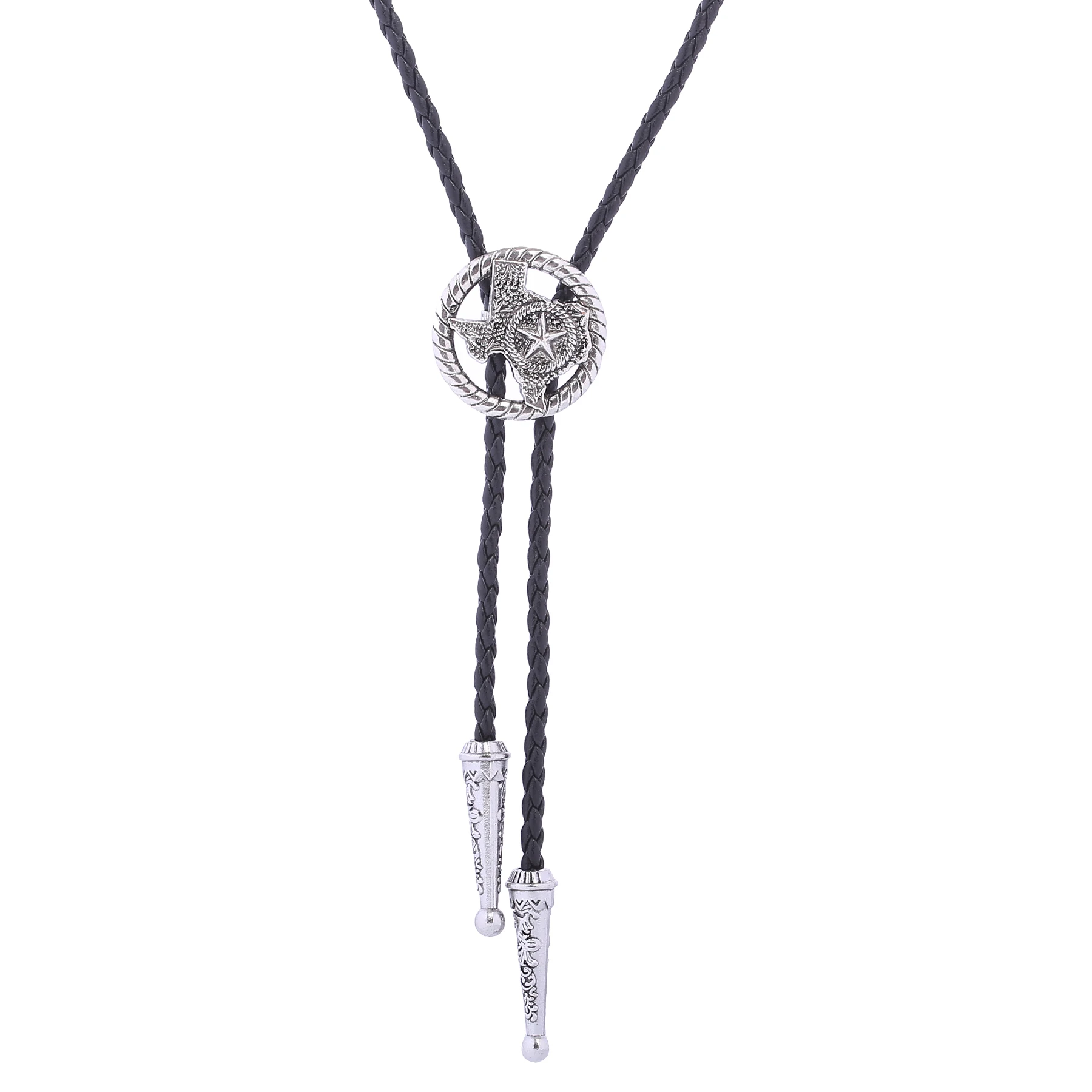 Nowa retro Texas mapa cross bolo krawat