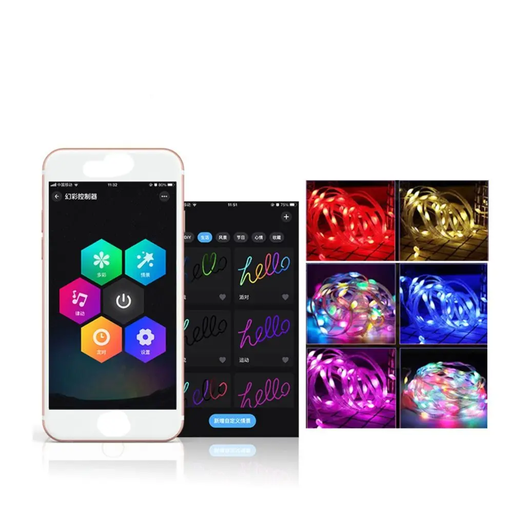 5V Led Music Controller Addressable Adjust Brightness Bluetooth APP Controller Comes with MIC pickup Mini RGB Light Controler