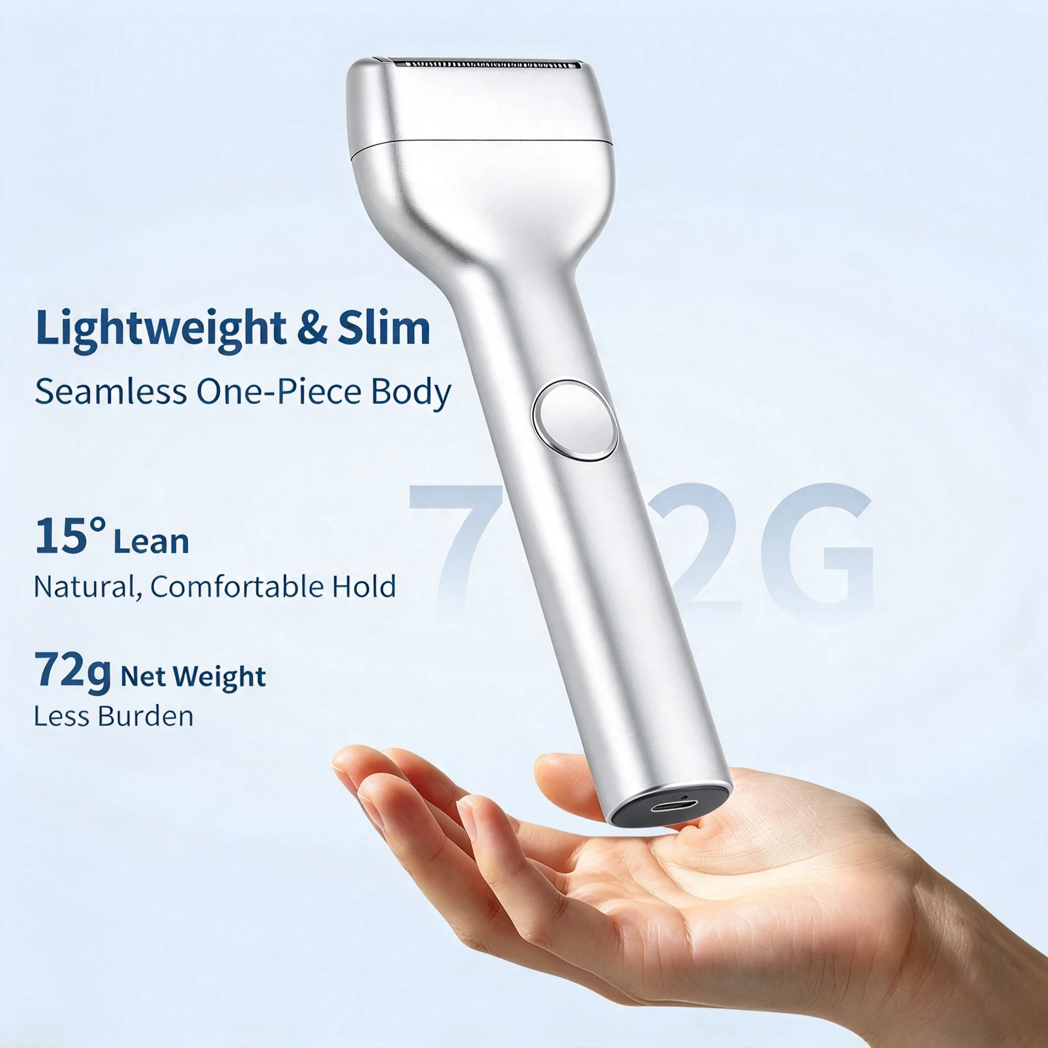 Reciprocating Electric Shaver for Men, Travel Portable Washable Razor, Smooth Shave No Stubborn Dark Spots