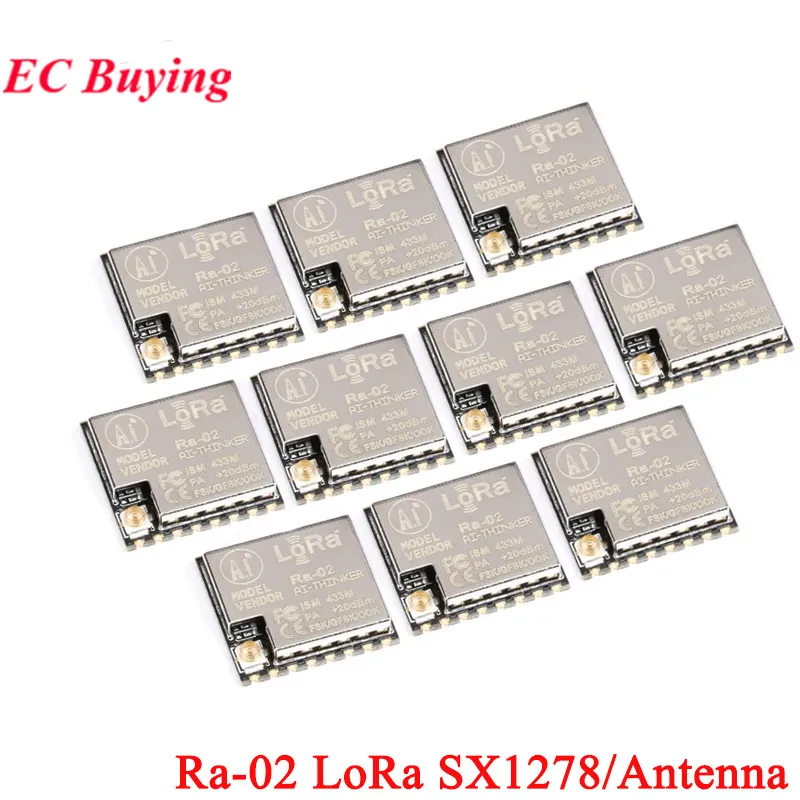 10Pcs/1pc Ra-02 LoRa SX1278 433M 10KM Wireless Spread Spectrum Transmission Module IPEX Socket DIY Kit For SPI GPIO Interface