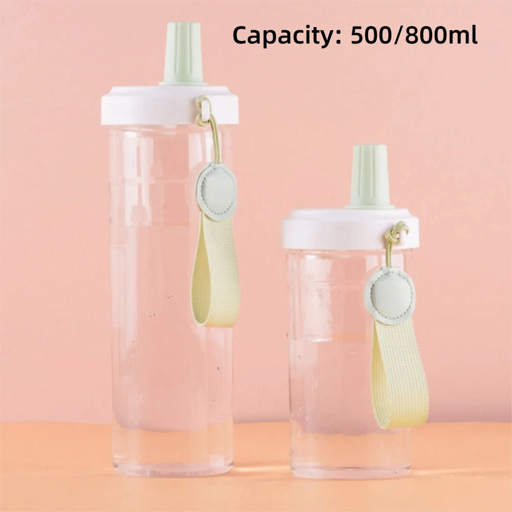 New Plastic Tumbler Straw Water Bottle Silicone Seal Leakproof Milk Tea Cup Detachable Straw Straw Cup School Use view 6