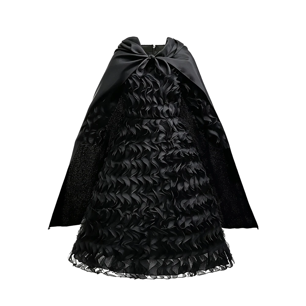 Black Witch Costume Girls Halloween Costumes Kids Princess Dress 3 4 5 6 7 8 9 10 11 12Years