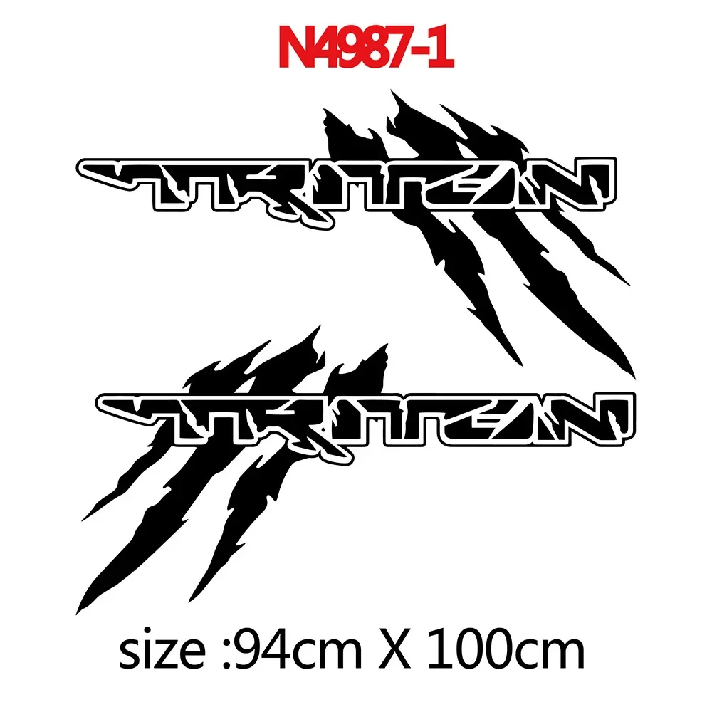 2pcs Pick Up Stickers 4x4 Vehicle Graphics Decals for Mitsubishi L200 TRITON CLAWMARK Pickup Truck Vinyl Accessories stickers