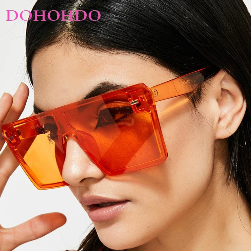 

DOHOHDO Fashion New One Piece Oversize Square Sunglasses Women Retro Gradient Sun Glasses 2024 Men Big Frame Retro Eyewear UV400
