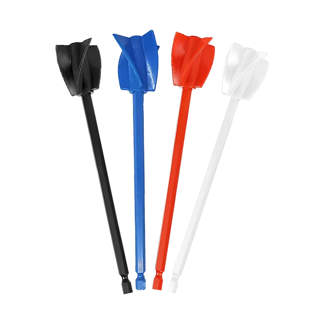 Accesorio para mezclador de 4 piezas, agitador de taladro para mezclador de resina epoxi, varilla mezcladora de 16,5x3,5 cm, piezas de herramientas eléctricas de construcción de renovación