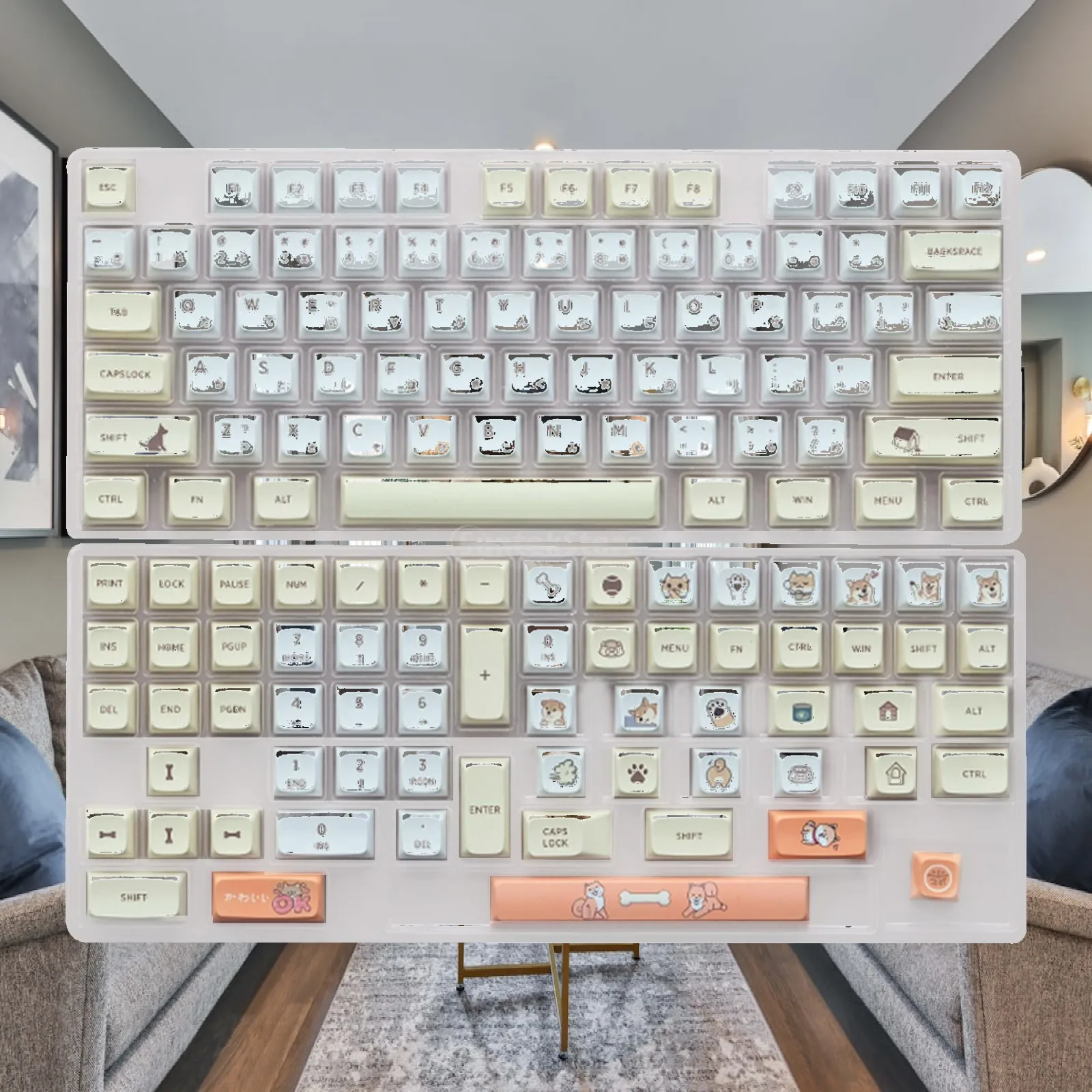 139-Key Xda -Layer with Puller ,Plastic Cute PBT Dye Sub Mechanical Keyboard, for Cherry