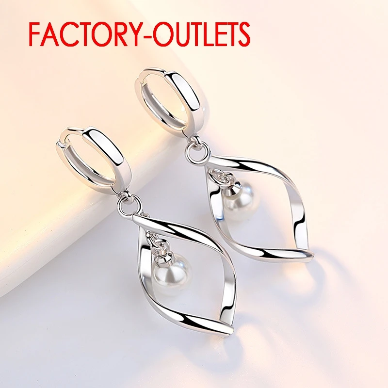 Newest 925 Sterling Silver Earrings For Women Hot Sale Pearl Earrings Fashion Jewelry Accessory Korean Earrings Factory Price