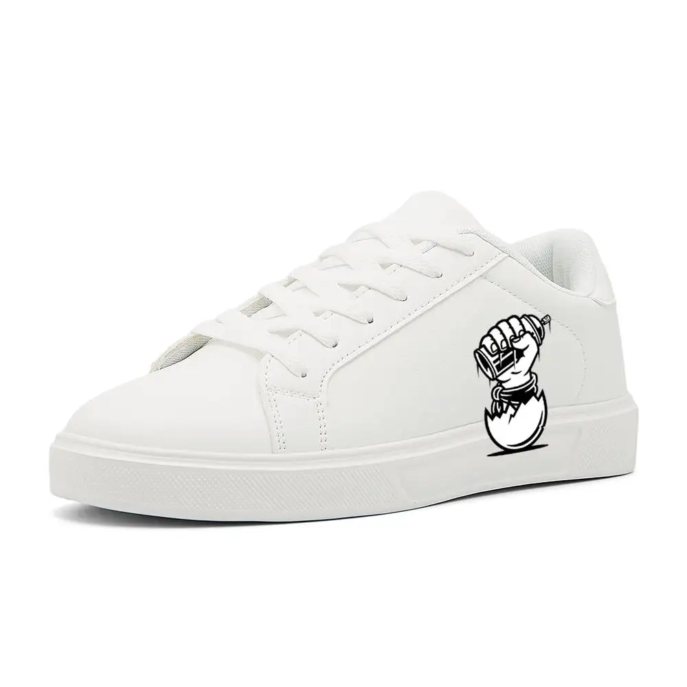 

Мужские низкие белые кроссовки: минималистичный — удобные, легко сочетающиеся джинсы и шорты Белые туфли с аэрозольной краской в стиле граффити