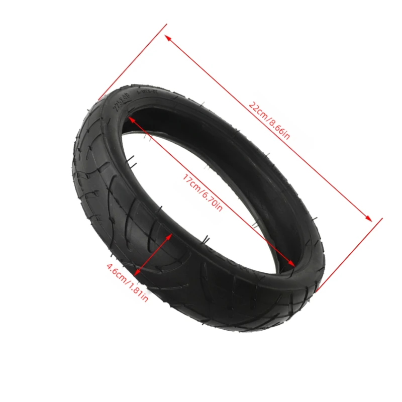 Thickened 225x48 inflatable rubber scooter tires, designed for enhanced wear resistance and reliable trolley accessory performan