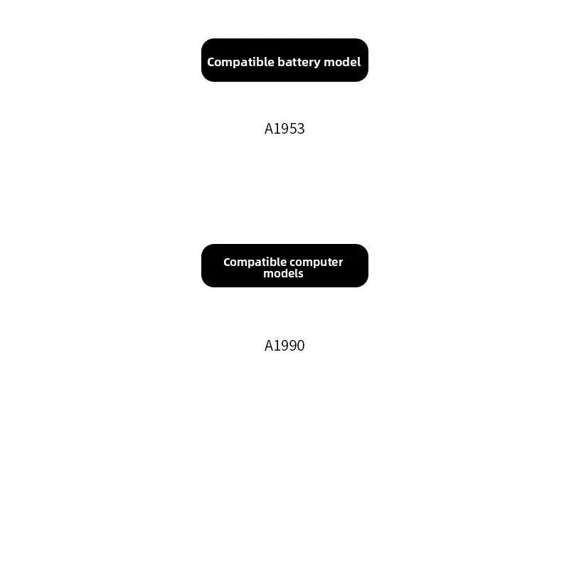 A1953 laptop battery for Apple MacBook Pro 15-inch A1990 high-quality lithium-ion battery 11.4V 7400mAh