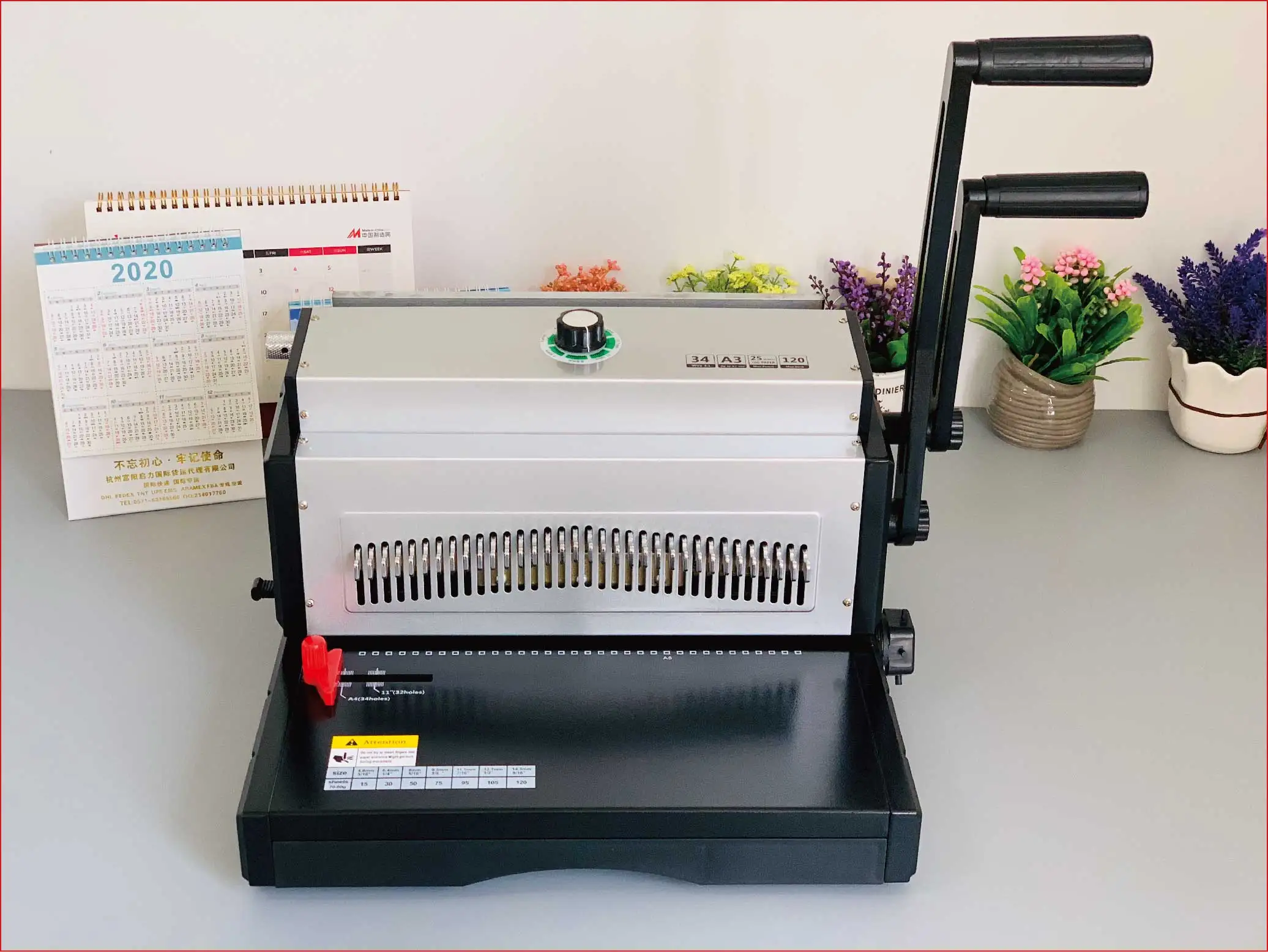 Picture 6: Bookbinding Machine CY-MT8703 Electrical Punch Wire 3:1 Spiral Book Binding Machine with Pin Binding Machine