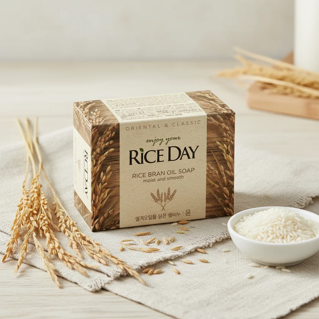 

Brightening & Moisturizing Rice Soap, Oil Control for Face and Body, Gentle Non-Tightening Cleansing Bar, Natural Skincare