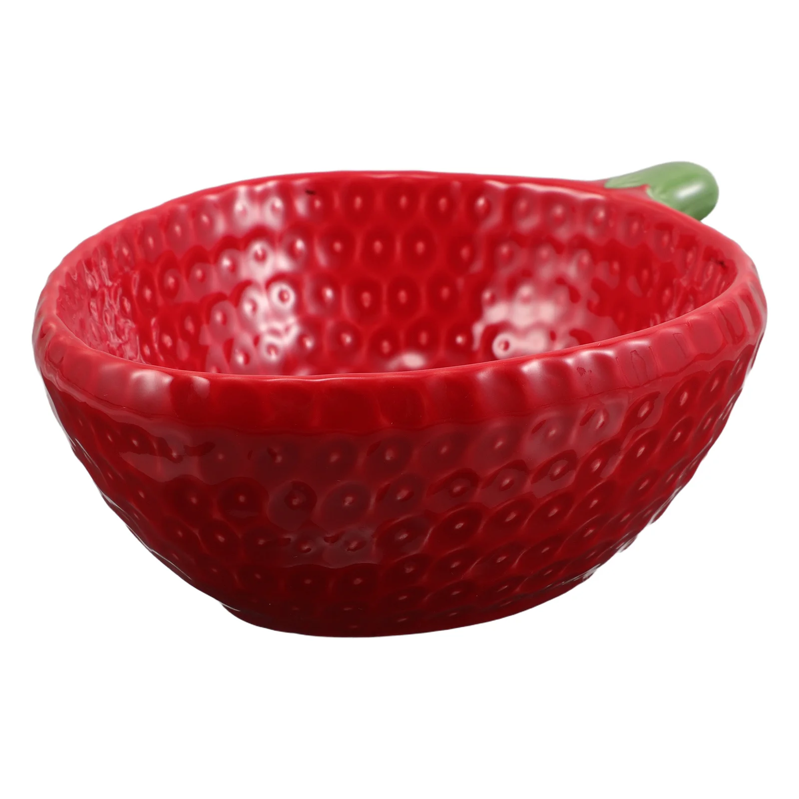 

Ceramic Strawberry Bowl Cute Embossed Tableware Heat Resistant Cereal Oatmeal Bowl for Children Breakfast