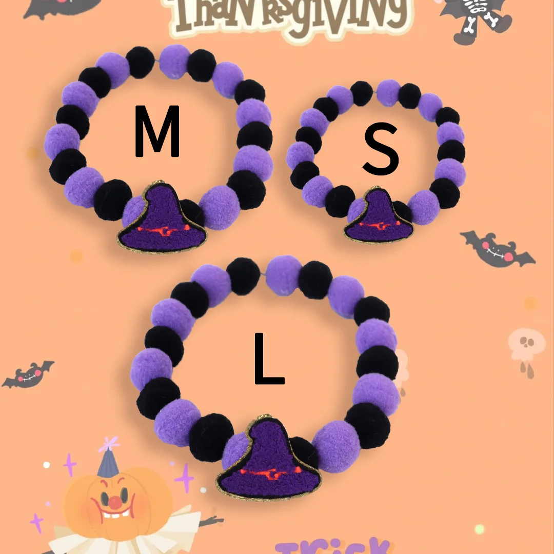

1 Pc Halloween Pet Collars, Cat & Dog Funny Plush Balls Elastic Headpieces , Halloween ,Christmas Party Accessories