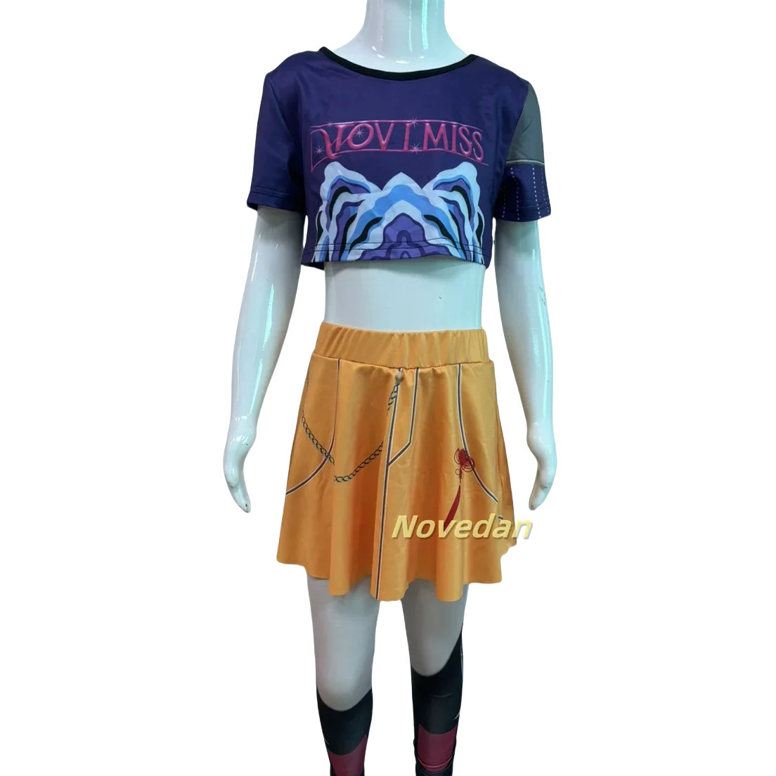 Huntrix Kpop K Pop cazadores de demonios Rumi Zoey Mira disfraz de Cosplay niños niñas escenario de Halloween patrón impreso 3D ropa de juego de rol