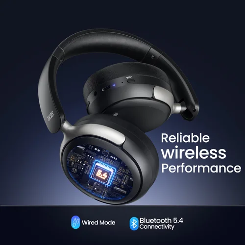 Imagen 2 del producto Acer OHR516 ANC auriculares inalámbricos con cancelación de ruido auriculares de Audio espacial de alta resolución auriculares Bluetooth sobre la oreja controlador dinámico de 40mm