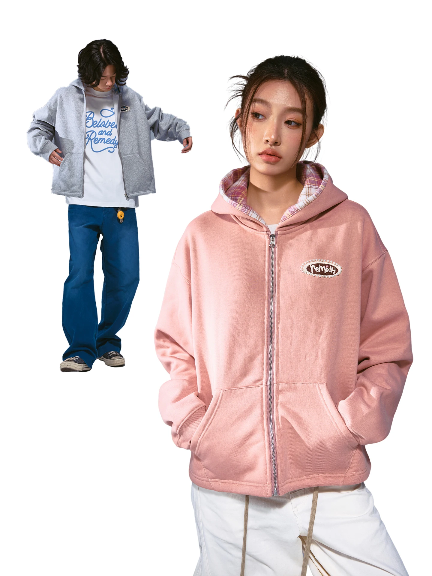 

Remedy американская ретро клетчатая лоскутная толстовка с капюшоном Jaet для мужчин и женщин осень модный брендовый открытый кардиган верхняя одежда повседневная свободная посадка