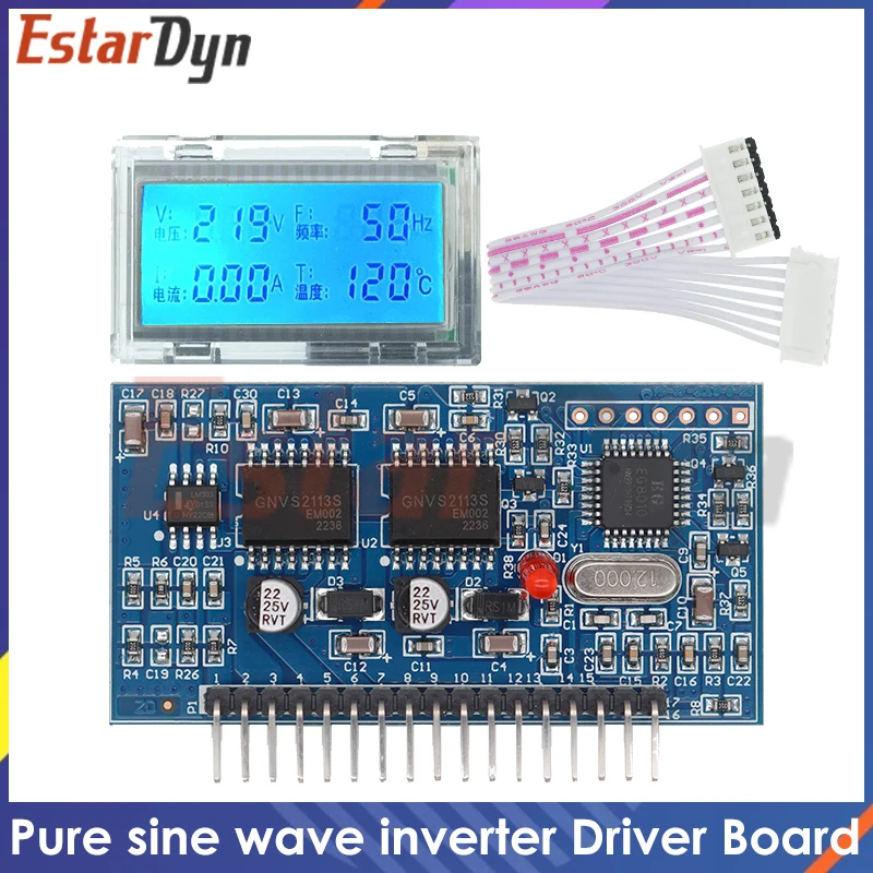 5V DC-AC falownik czysta fala sinusoidalna SPWM płyta sterownicza EG8010 + IR2113 oscylator kryształu 12Mhz moduł LCD