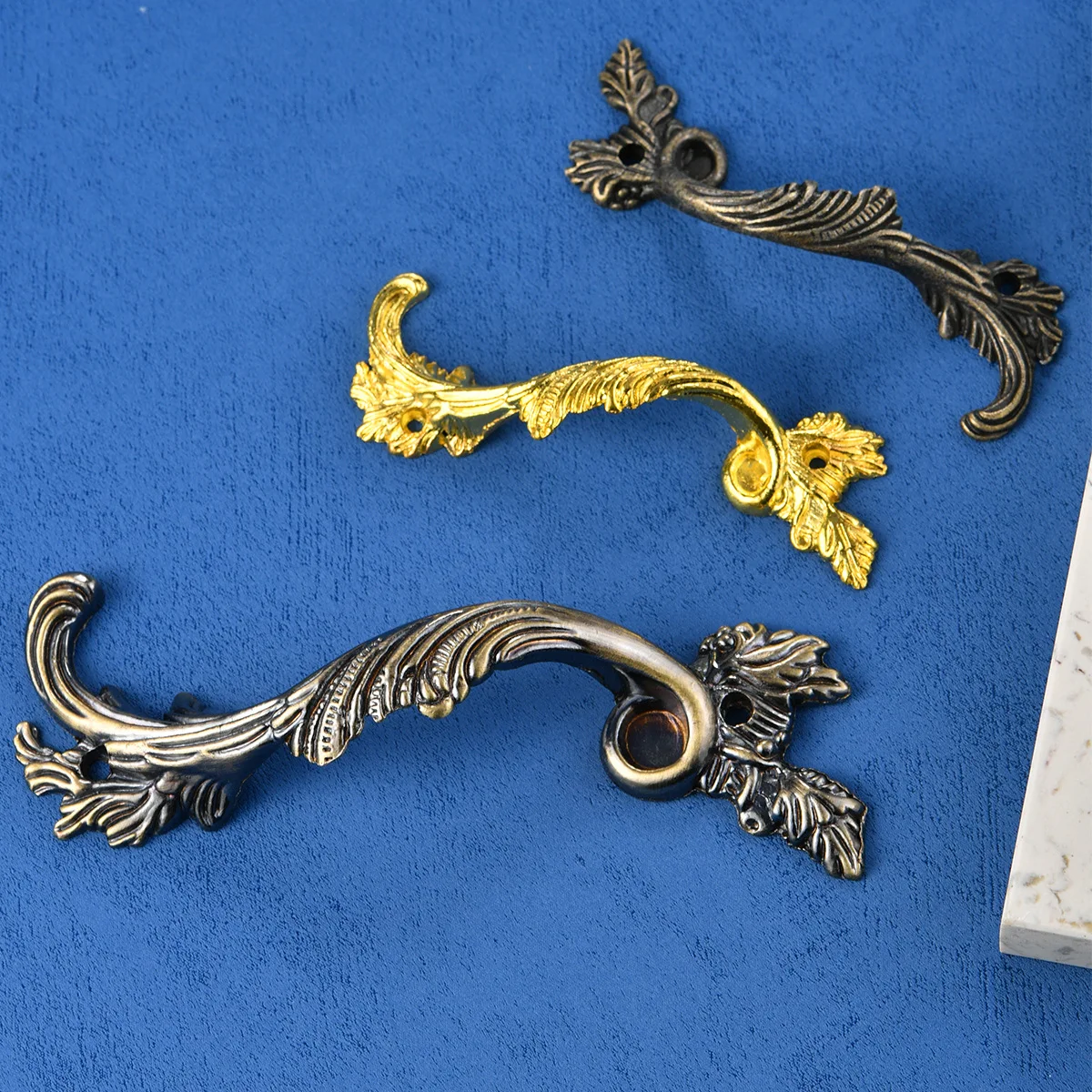 New Chinese Style Dragon and Phoenix Drawer Handles Vintage Furniture Handles Gold Dresser Wardrobes Cabinet