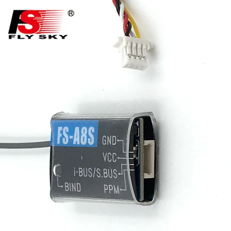 Flysky FS-A8S 2.4G 8CH Mini Receiver with PPM I-BUS SBUS for RC Qaudcopter FPV Racing Drone Compatible FS I6 FS I6S