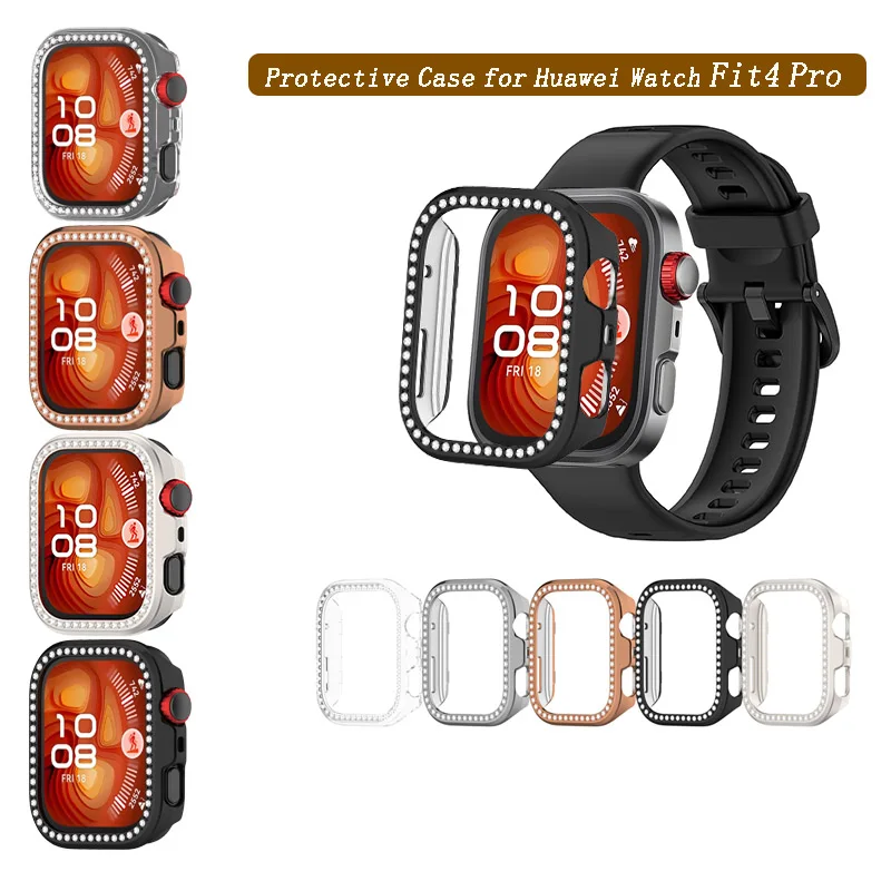 Hollow Case For Huawei Watch Fit 4 Decoration Hard PC Protective Cover Support Charging With Watch Shell Watch Accessories