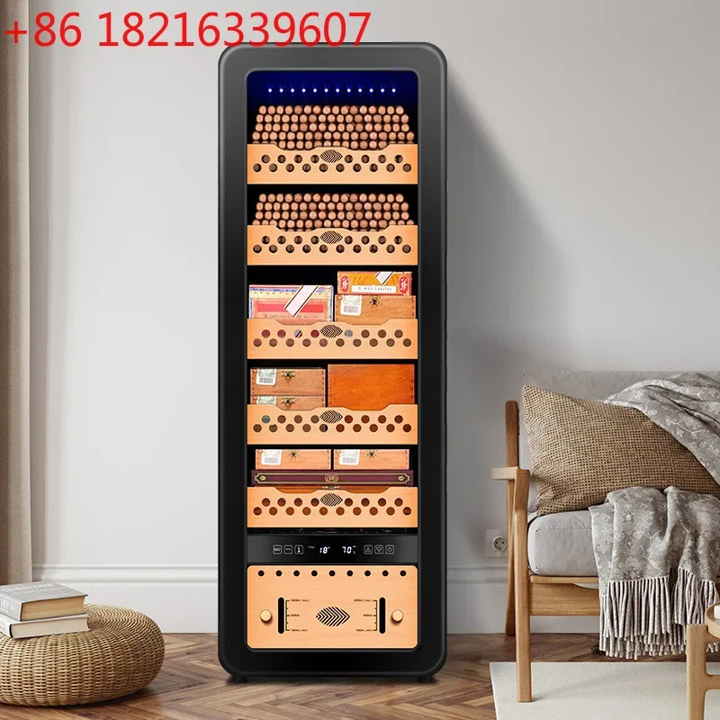 

Шкаф для сигар TAO с интеллектуальным контролем температуры и влажности, охлаждаемый шкаф с полками из кедрового дерева, воздушное охлаждение, без инея.