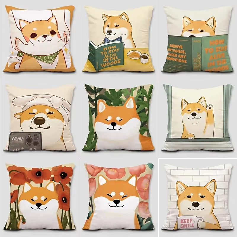 

«Очаровательная наволочка Сиба-ину», мягкий хлопок — уникальный дизайн для любителей домашних животных, удобный и стильный, идеальный подарок для любителей собак»