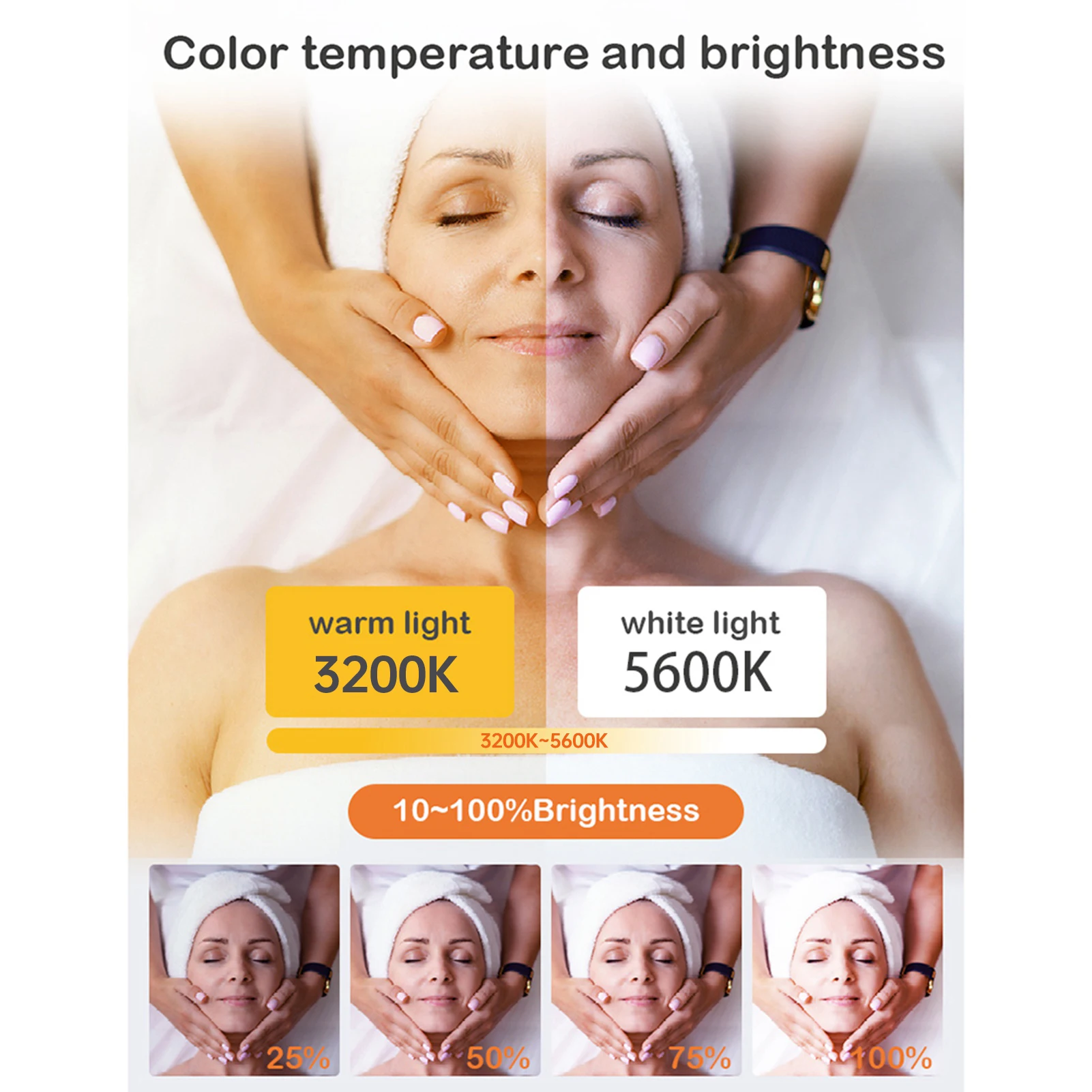 NEUE Halbmond-Bodenleuchte 36W 3200K-5600K Dimmbare LED-Videoleuchte für Smartphone LED-Videoleuchte für Handy LED-Aufnahmelampe – Detail 14