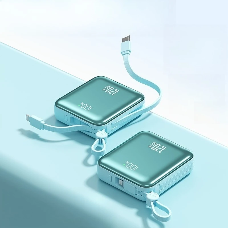 Power Bank 3C Certification Multi-capacity Battery Super Fast Charging Built-in Cable Small and Portable for Xiaomi for Apple