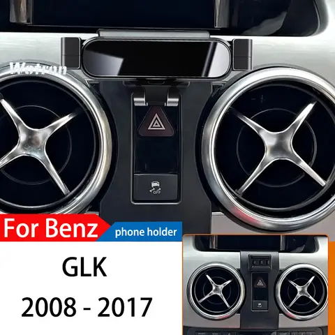 메르세데스 벤츠 GLK X204 2008-2017 용 자동차 전화 홀더 GPS 특수 중력 탐색 모바일 브래킷 360 회전 스탠드