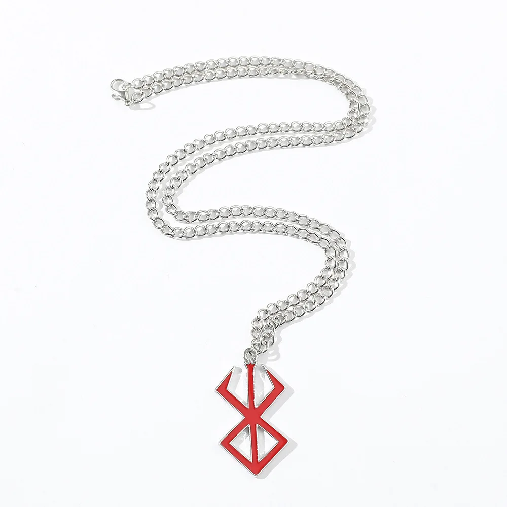 Berserk Symbol Pendant Necklace The Mad Warrior of Norse Viking Mythology Mens Hip Hop Jewelry