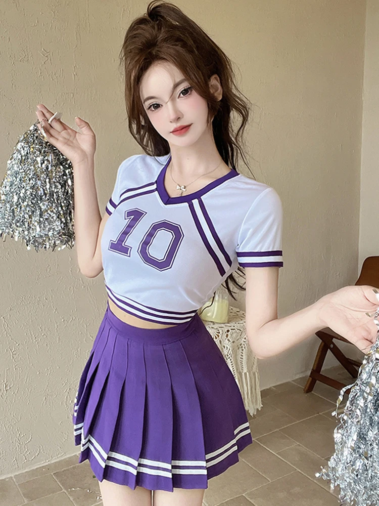 

Student Sports Meeting Opening Ceremony Class Uniform Cheerleading Performance Group Dance Show Costume Set Women's Cotton St...
