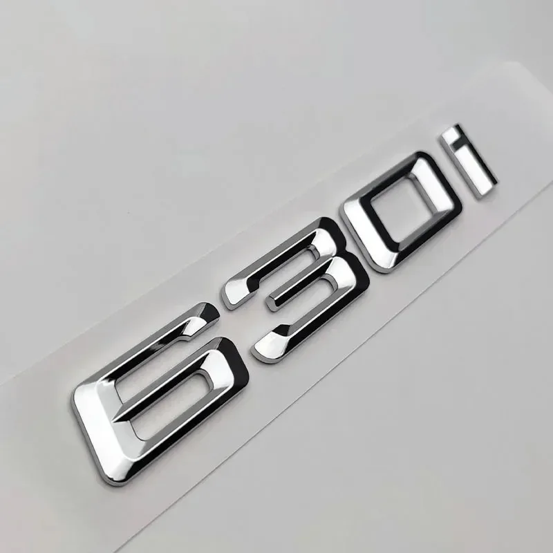 3D ABS Chrome Car Trunk Sticker Logo Emblem Letters Decal For 6 Series 630i 635i 640i 645i 650i E63 G32 E64 F12 Auto Accessories