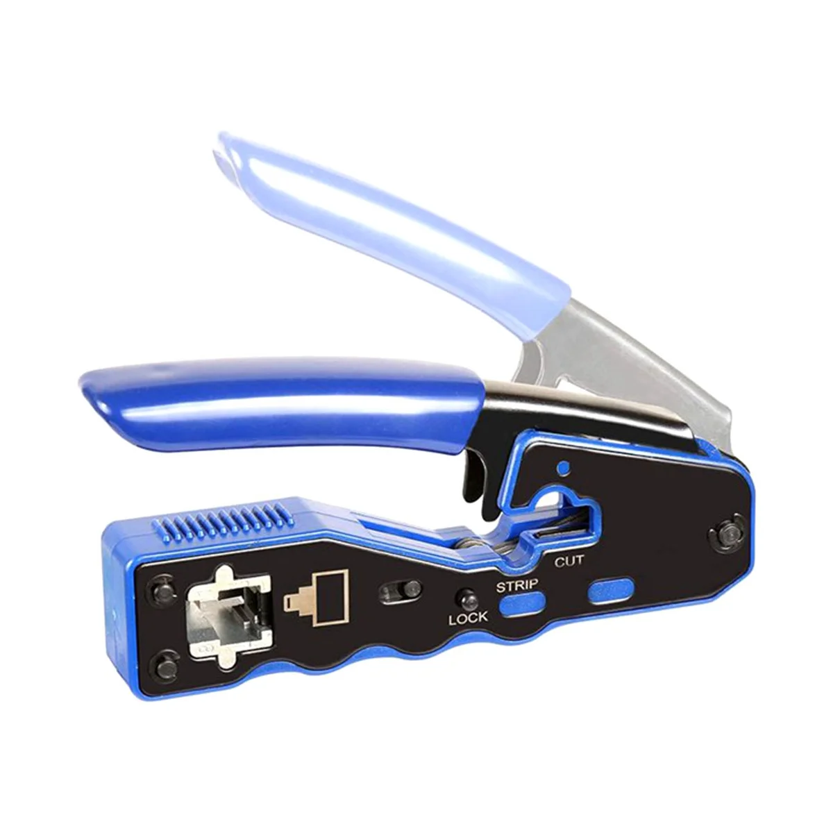 Rede Lan Cable Tester, RJ45 Crimp Ferramenta, Passe Através Modular, CAT6, Cat5E, Cat5, Kit de Crimpagem, 150pcs