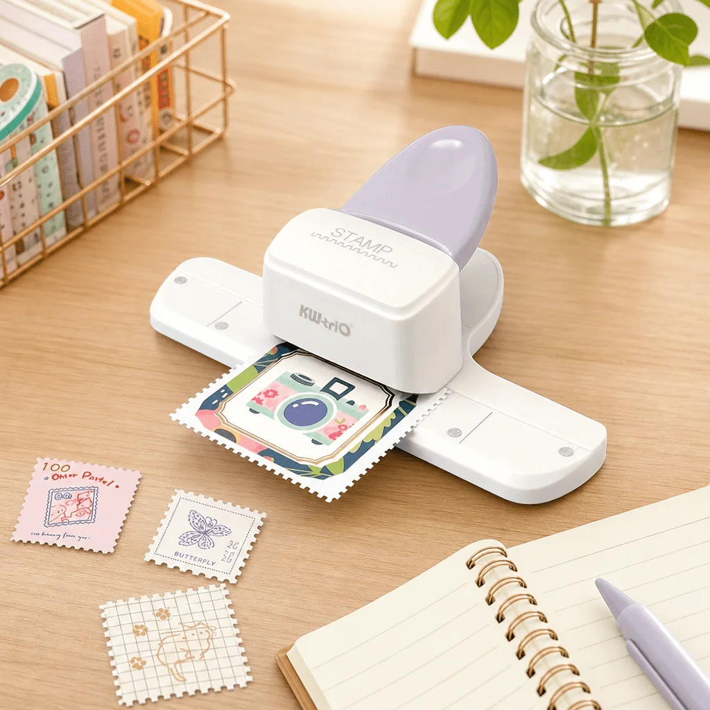 Alat Perforasi Stempel Pos, Pembuat Lubang Kertas, Alat Embos untuk Scrapbooking, Pembuatan Kartu, Pembungkus Kado, Kerajinan, Alat Tulis