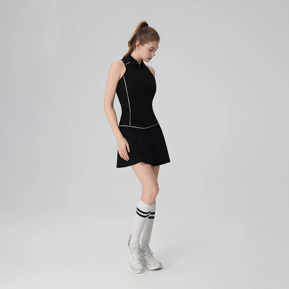 2Pieces lo Set Tennis Skirt Short Sports Suit Breathable Quick Dry Women Yoga golf Gym Top Sportswear Workout Clothes gym set - view 3
