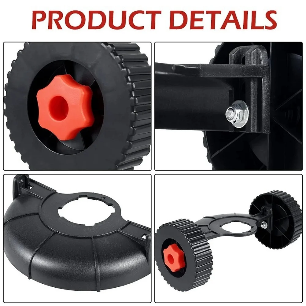 For Lawn Mower Auxiliary Wheel Set 10pcs 16pcs for Cordless Trimmer Support with Plastic Guard Wrench Washer and Screw