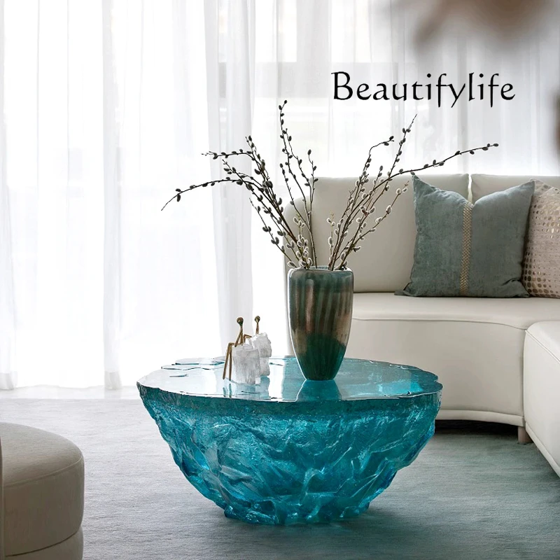 

Modern simple coffee table art creative sculpture designer model room living room sofa coffee table