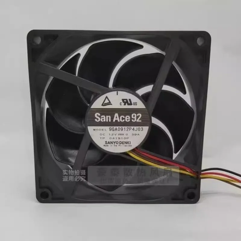 

C for Sanyo 9GA0912P4J03 DC12V 0.39A 9CM 4-Wire Silent Cooling Fan