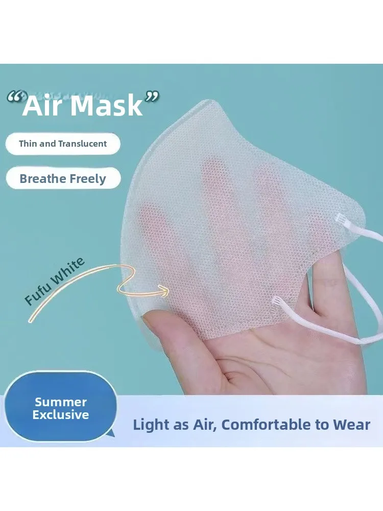 Picture 3: Ultra-Thin Breathable Disposable White Sunscreen Dustproof Face Mask Women's High-Aesthetic Single-Layer Summer 3D Mask
