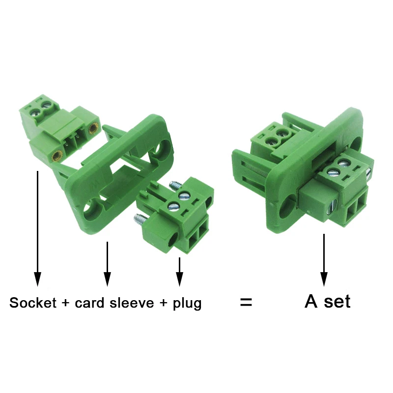 1Sets 15EDGWC Pitch 3.81mm 2P/3P/4P/5P/6P/8P/9P Pluggable Terminal Block Connector JM15EDGKM 3.81mm Pitch