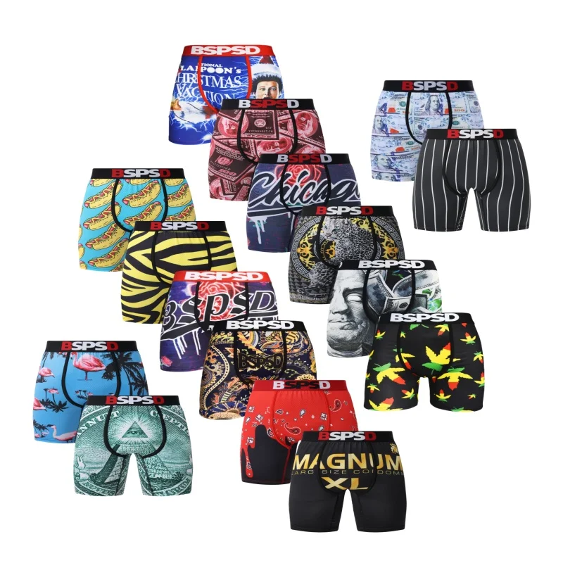 

1Pcs Men Sexy Underwear Boxers Breathable Sweat-Wicking Man Underpants Plus Size Mens Trunks Men Panties Lingeries Boxer Briefs