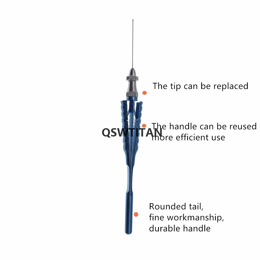 1pcs Titanium Ophthalmic Retinal Capsulorhexis Forceps Removable Head 23G 25G Virtreo-Retinal Instruments