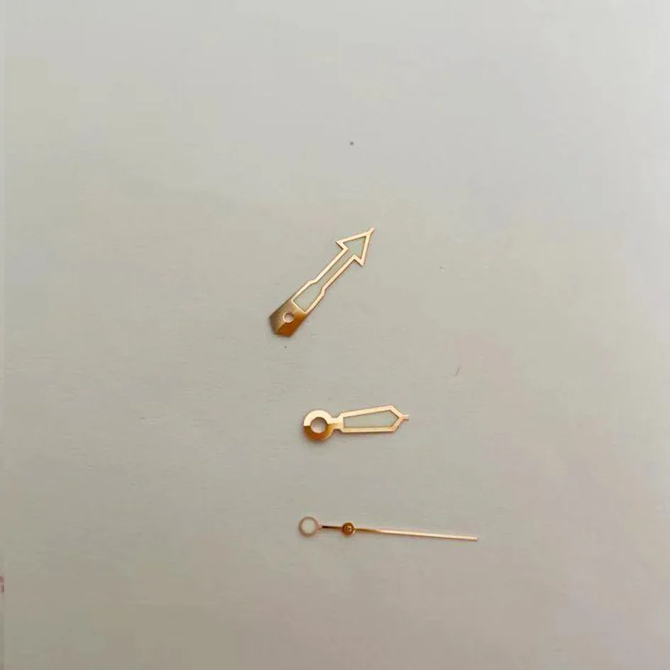 男性と女性のための明るい時計のハンド,動きのためのアクセサリー,ピンクゴールドのエッジ,nh35,nh36,4r36,7s,skx009