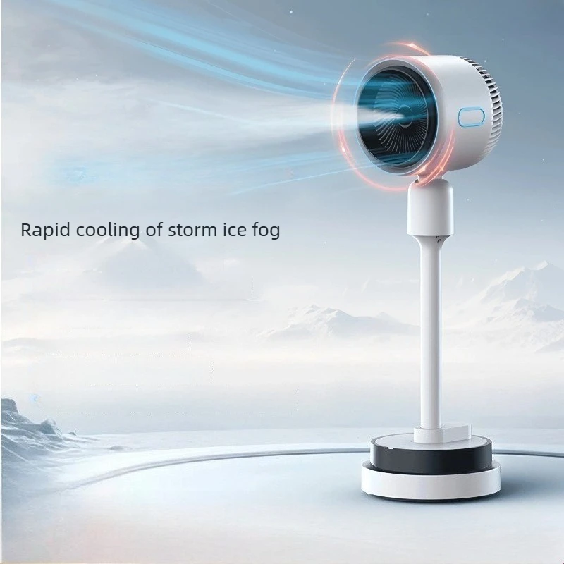 3 in 1 Air Circulator Fan with Heating Cooling Humidifier Low Noise Wide Angle Coverage Adjustable Speed Air Conditioning Fan