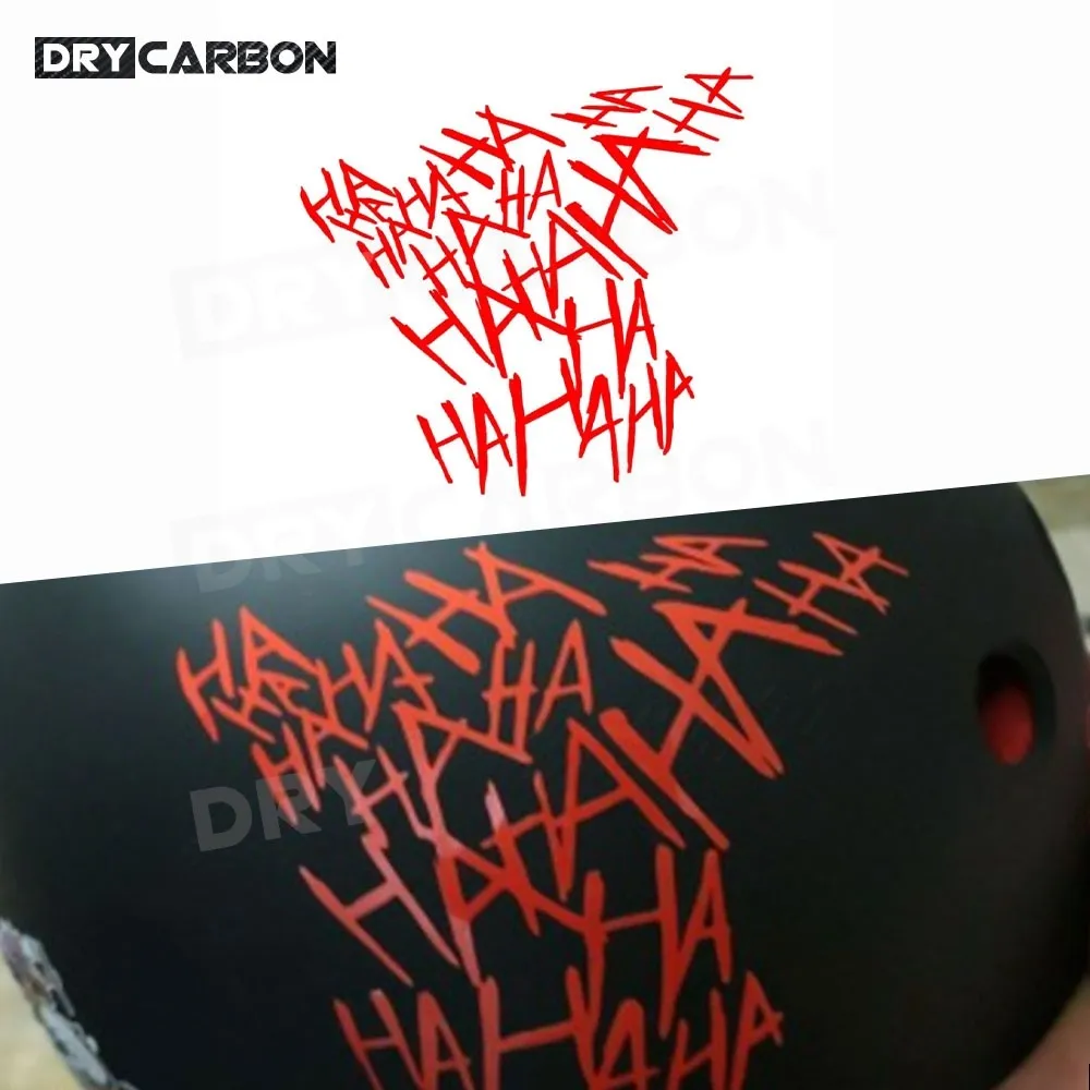 Hahaha Joker Maniacal Laughter Car Sticker Car Bumper Helmet Body Sticker Vehicle Reflective Decals Decor DIY Modifications