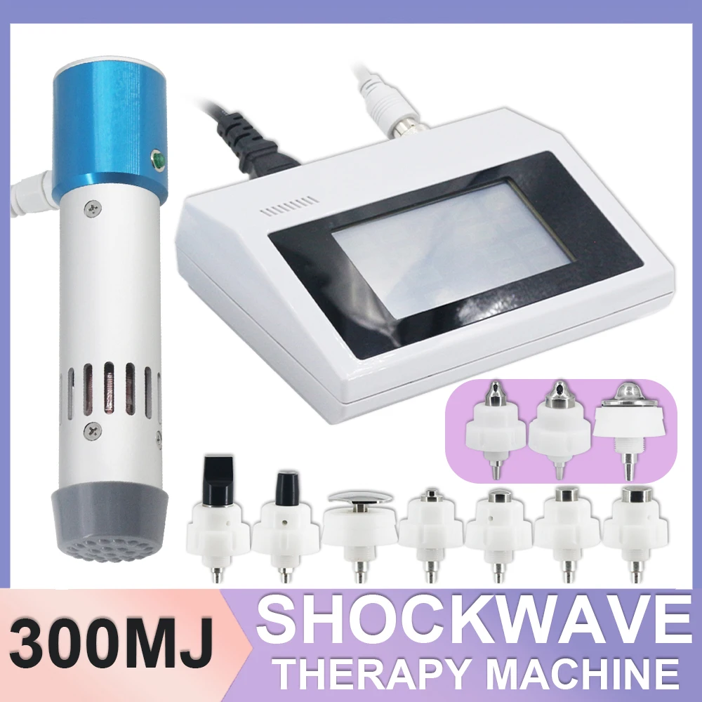 Shockwave Therapy Machine 300MJ Massage Body ED Treatment Shock Wave Equipment Pain Relife Deep Massage Relieve Cervical Joint